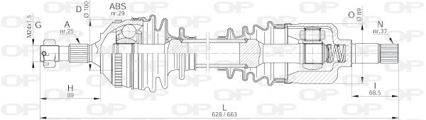 OPEN PARTS Приводной вал DRS6226.00